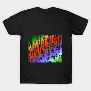 Pattern lines abstract colorful T-Shirt